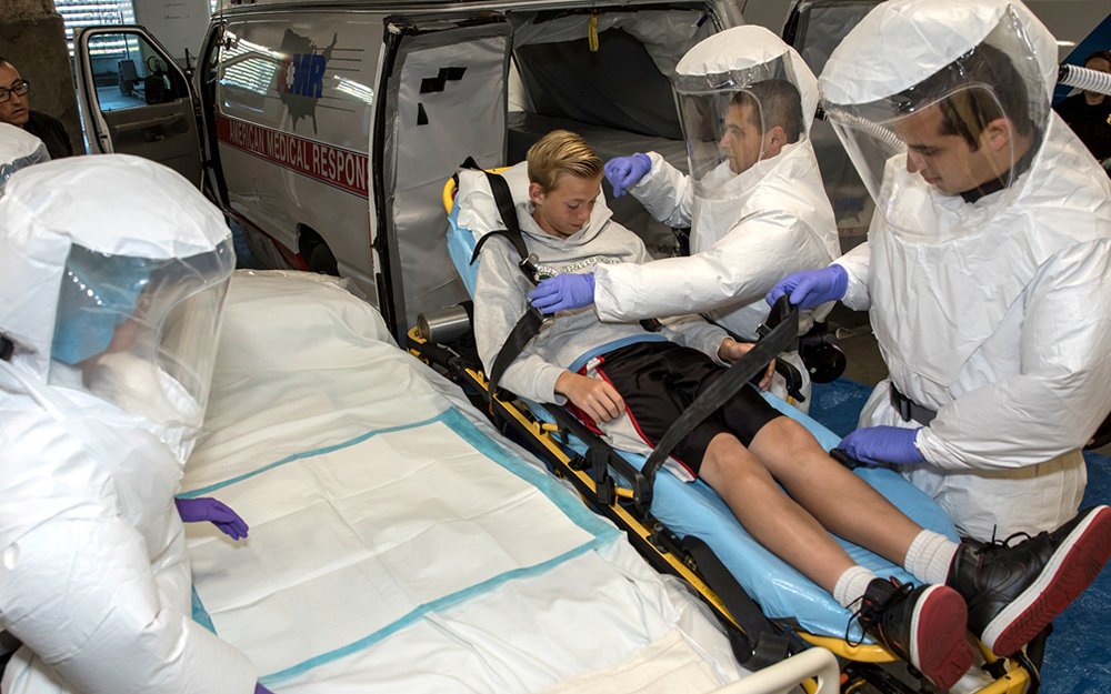 Special pathogens response drill.