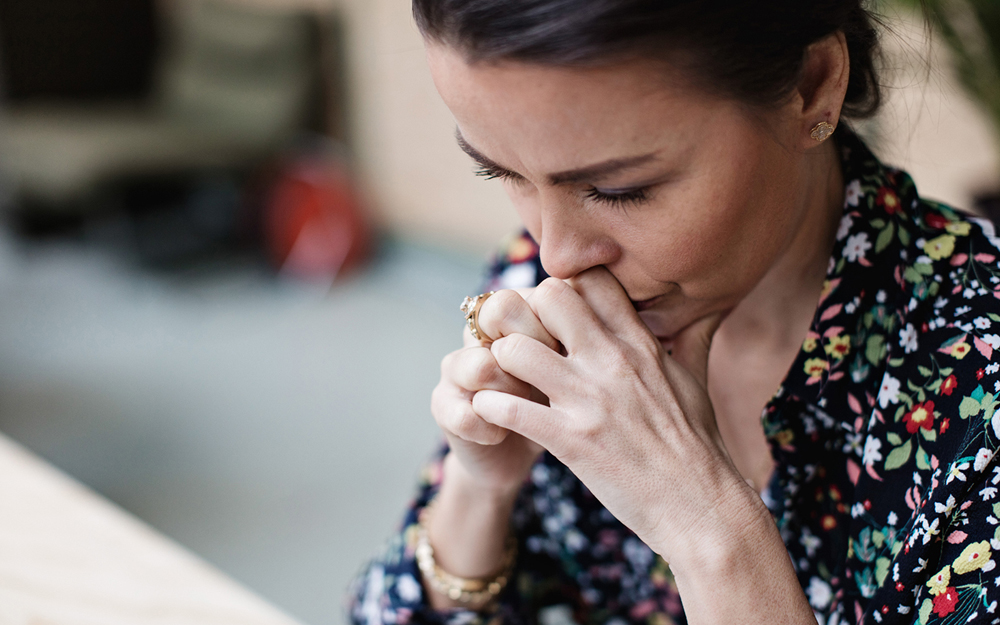 Stressed woman.